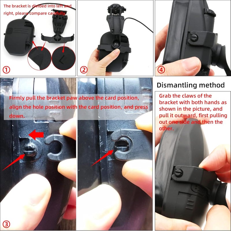 HEARFALCOM Tactical Helmet ARC Rail Adapter Accessories - Compatible with Walker's Razor Earmuffs - Image 5